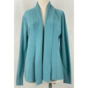 NEW Vila Milano Open Cardigan Sweater Womans M Pagoda Blue Long Sleeve NWT